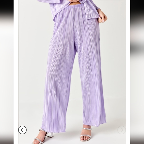 Francesca's NWOT Sz L Lavender/Purple Womens Pants - Picture 4 of 10